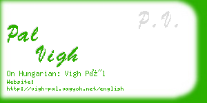 pal vigh business card